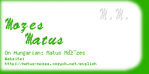 mozes matus business card